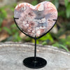 Pink Amethyst Heart on Stand