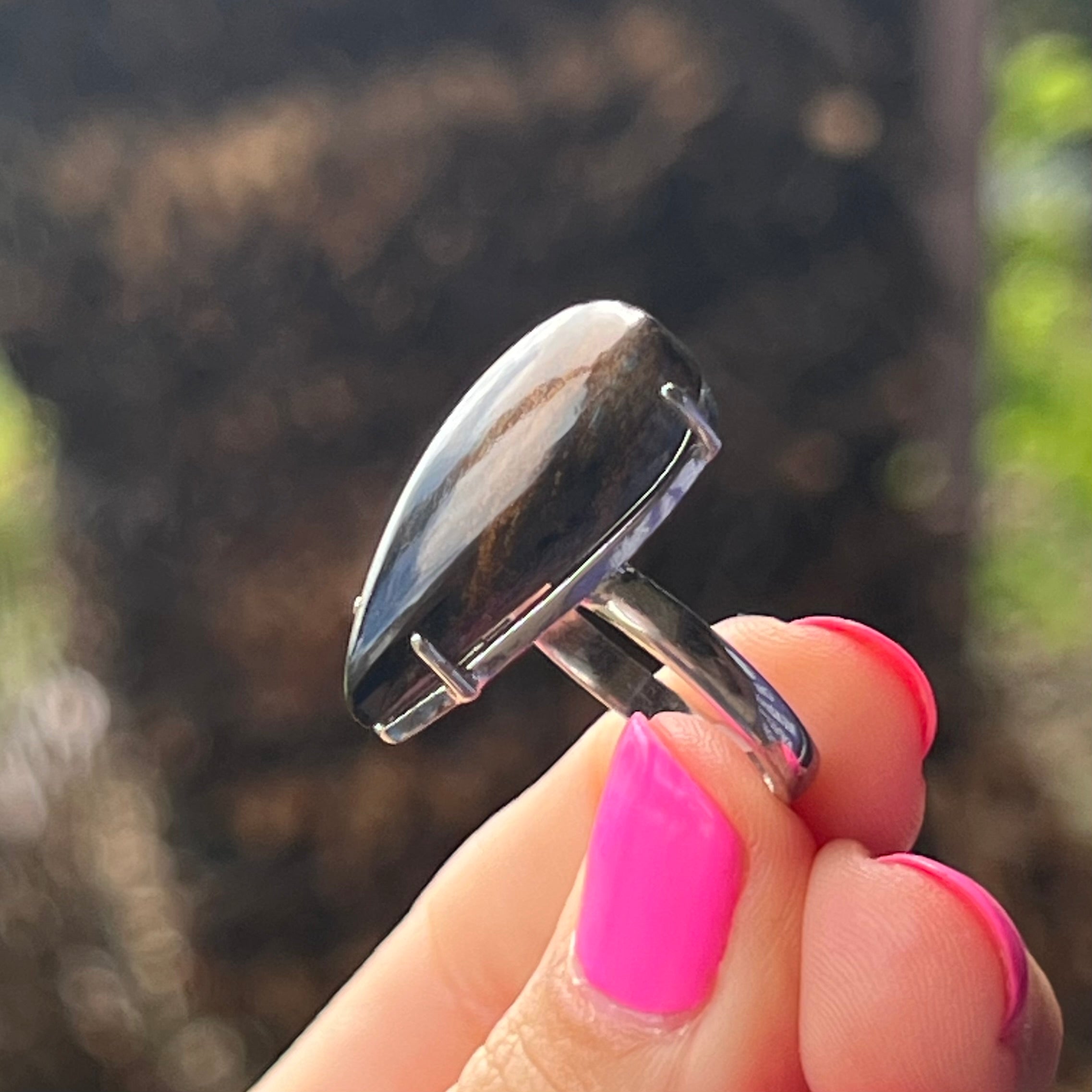Tiger Eye ~  Sterling Silver Ring ~ 8