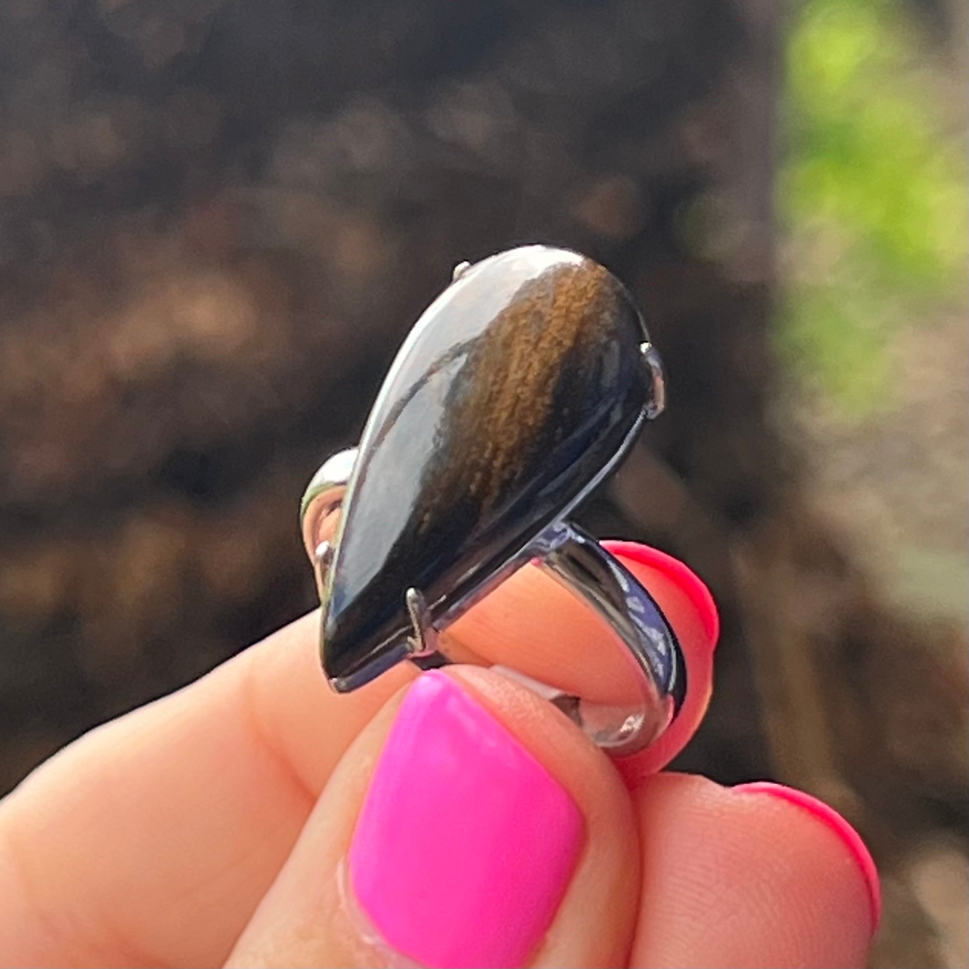 Tiger Eye ~  Sterling Silver Ring ~ 8