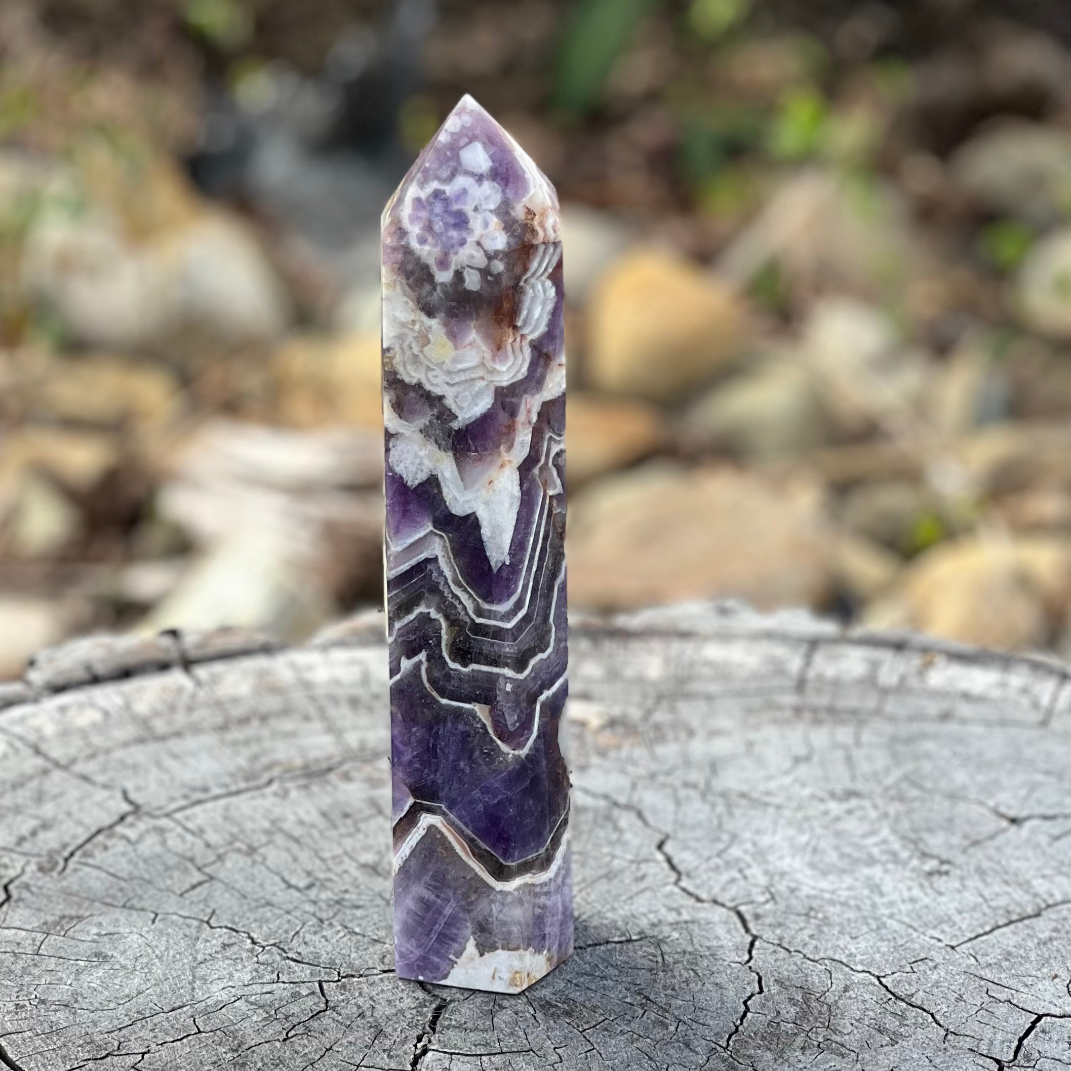 Chevron Amethyst Tower