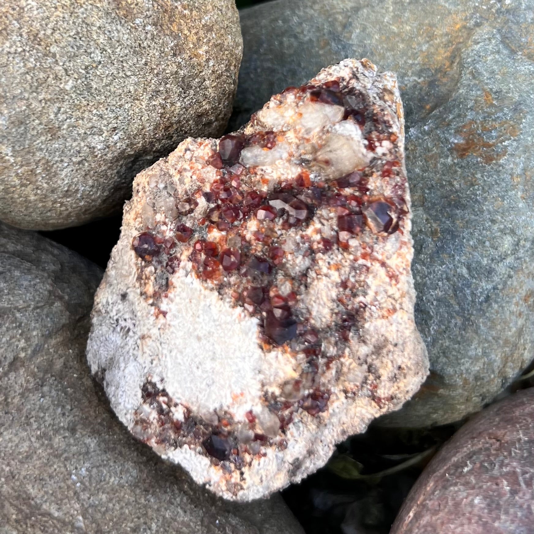 Raw Garnet & Smokey Quartz on Matrix ~ Specialty Crystal