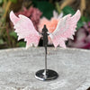 Pink Opal Lady Butterfly Carving