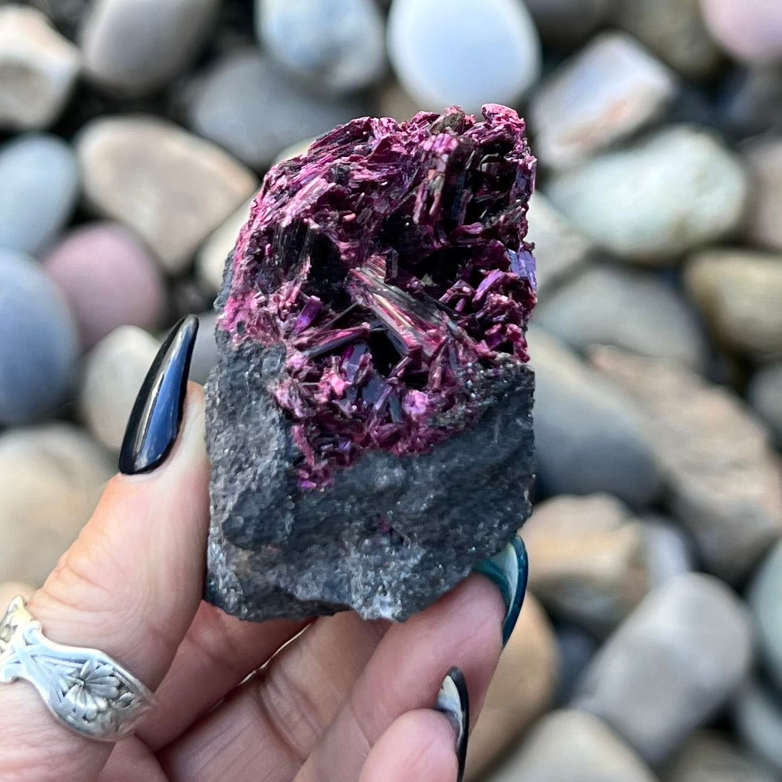 RARE… Red Vivianite ~ Etherite ~ Red Calbaton on Matrix