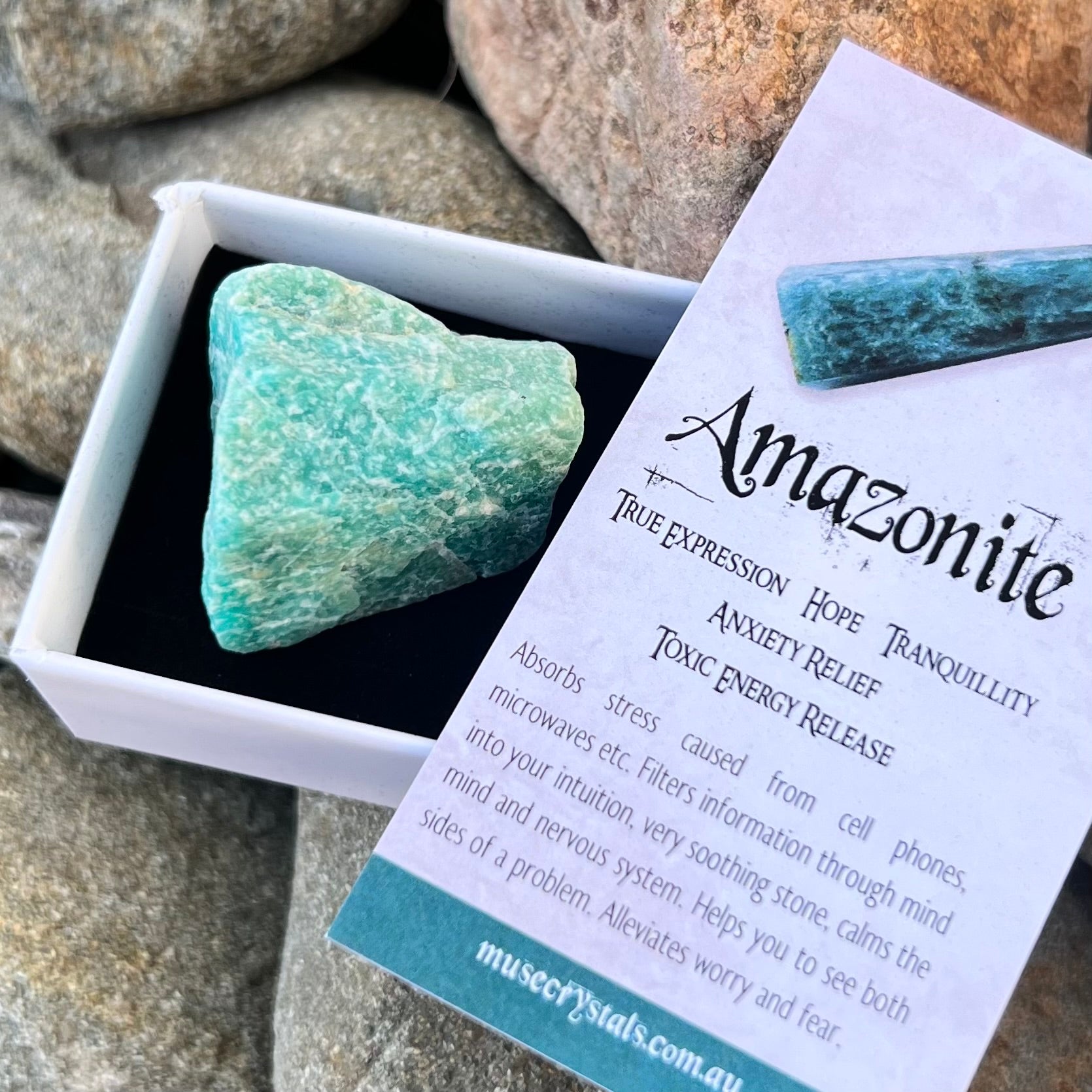 Raw Amazonite  ~ Specialty Boxed Crystal