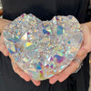 Huge Electroplated Quartz Heart