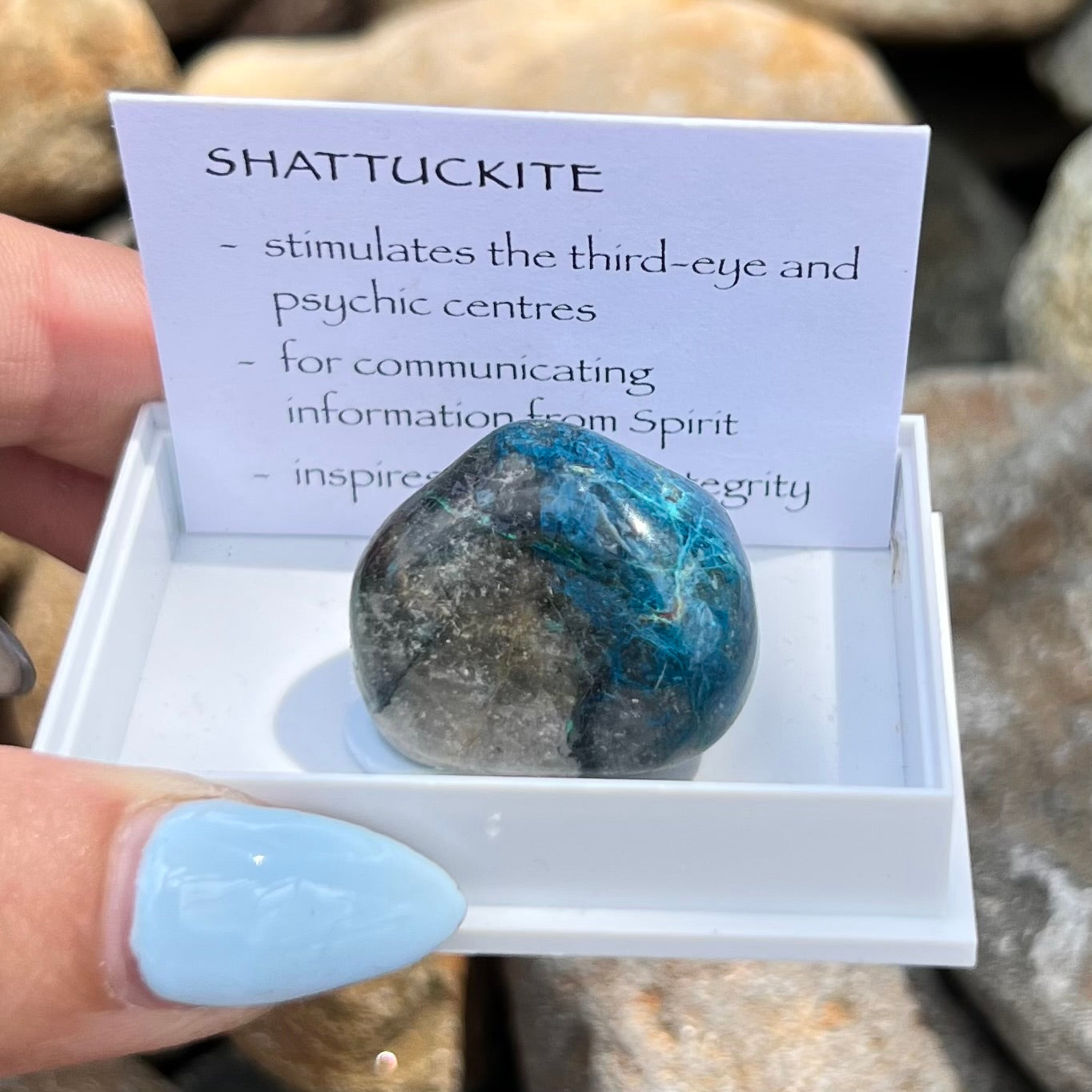 Shattuckite Stone ~ Specialty Boxed Crystal