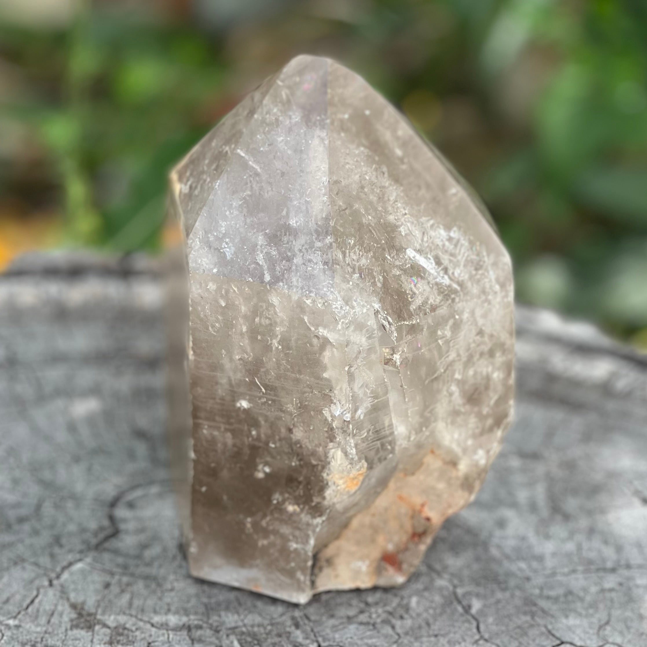 Smoky Quartz Generator Semi Raw Tower