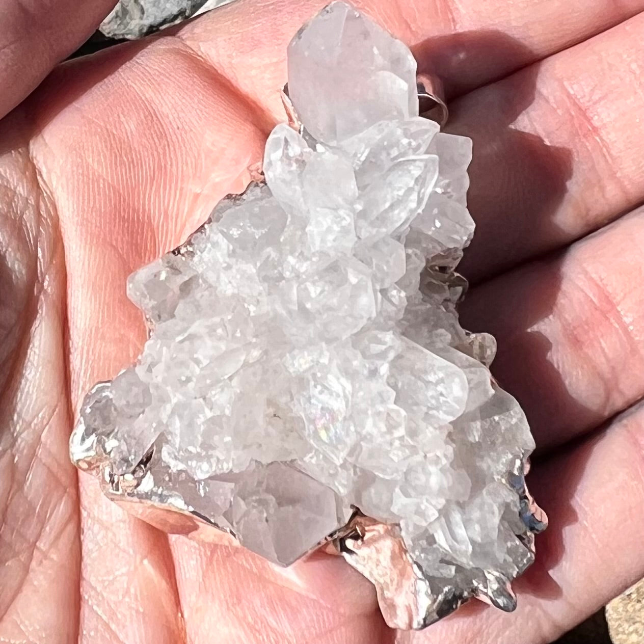 Clear Quartz Cluster Pendant