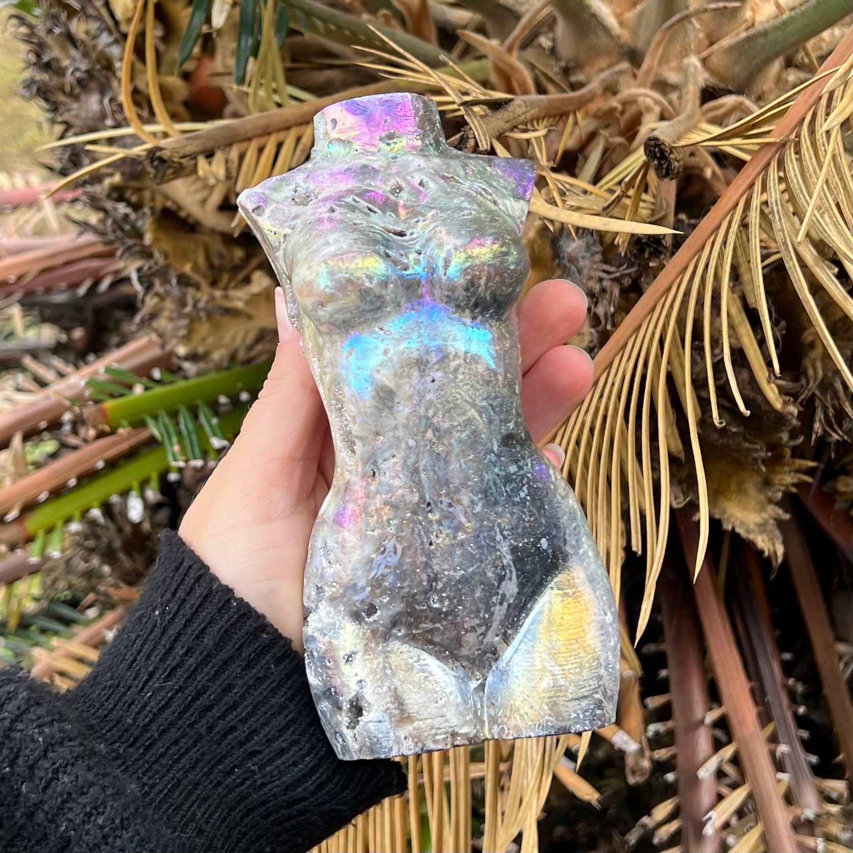 Booty Licious Electroplated Sphalarite Lady Body Carving
