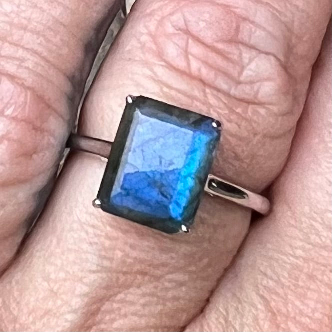 Labradorite ~ Sterling Silver Ring ~ Size 6
