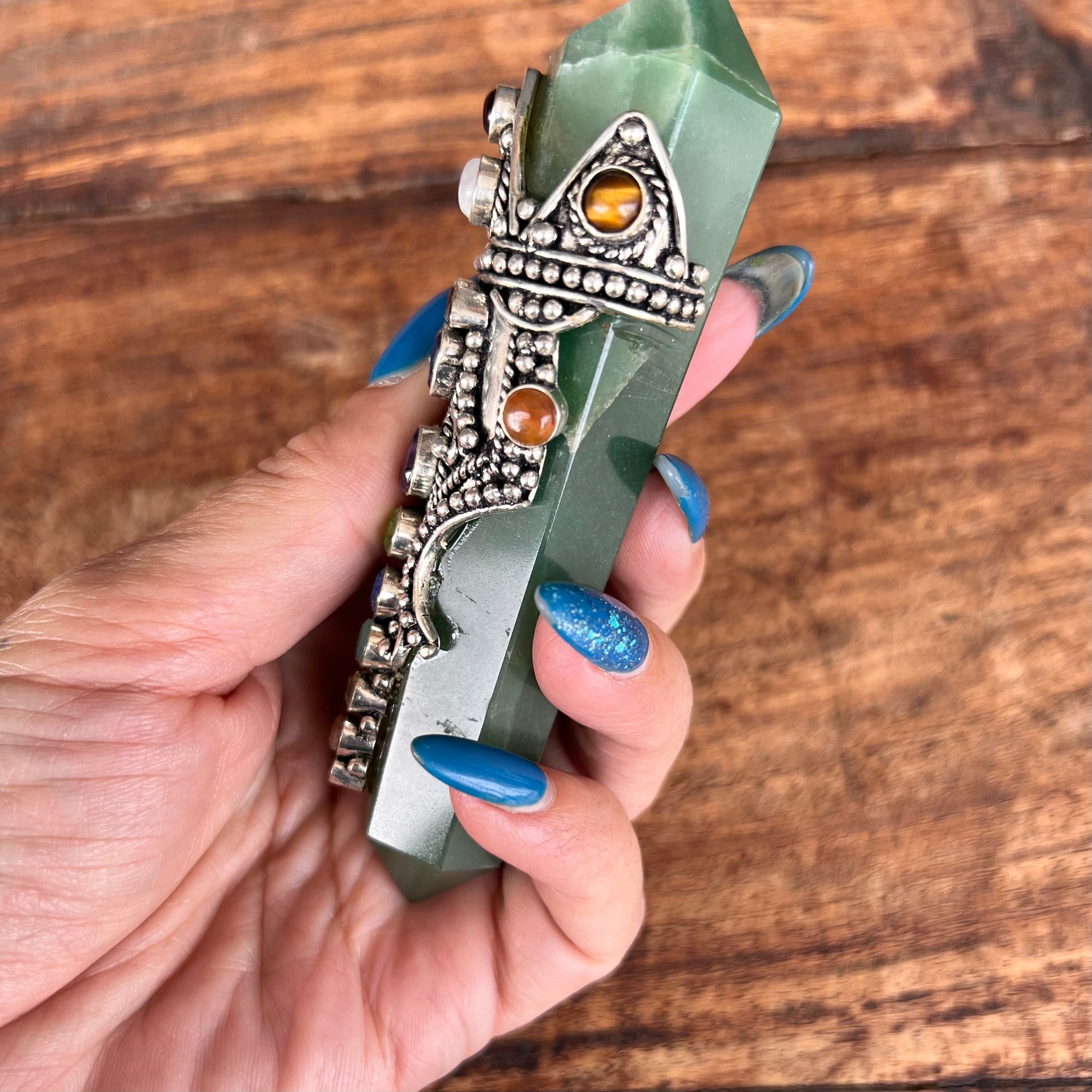 Super Wand ~ Embellished Green Aventurine