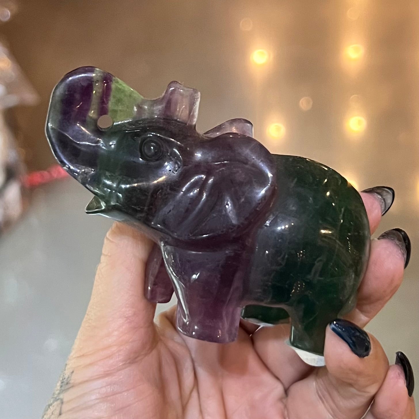 Rainbow Fluorite Elephant