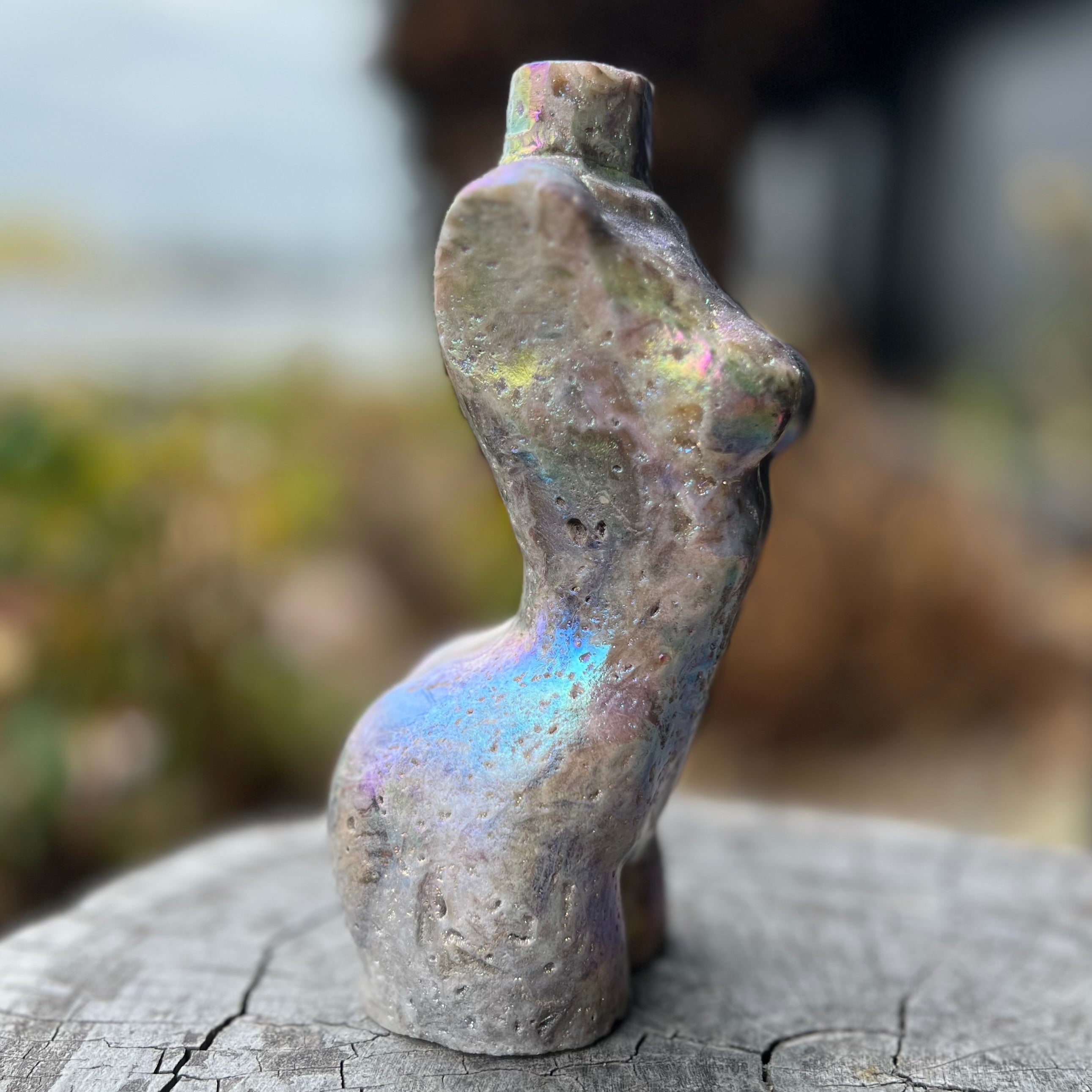 Booty Licious Electroplated Sphalarite Lady Body Carving