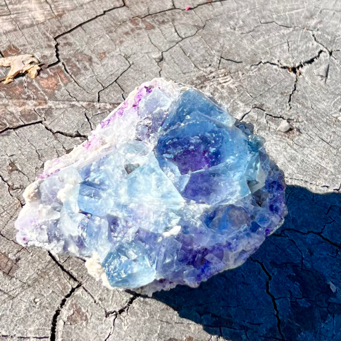 Purple & Blue Natural Fluorite Specimen