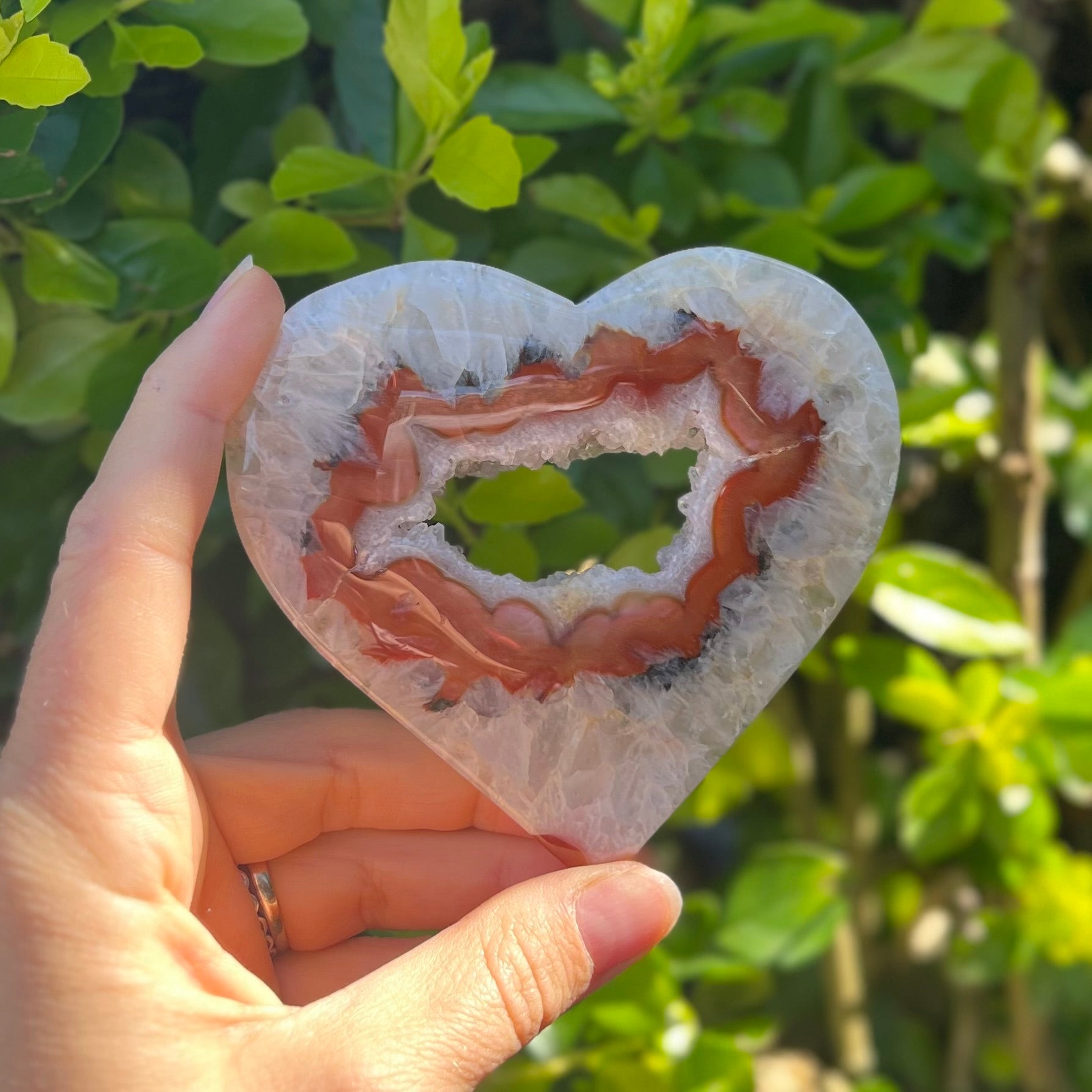 Carnelian Geode Heart