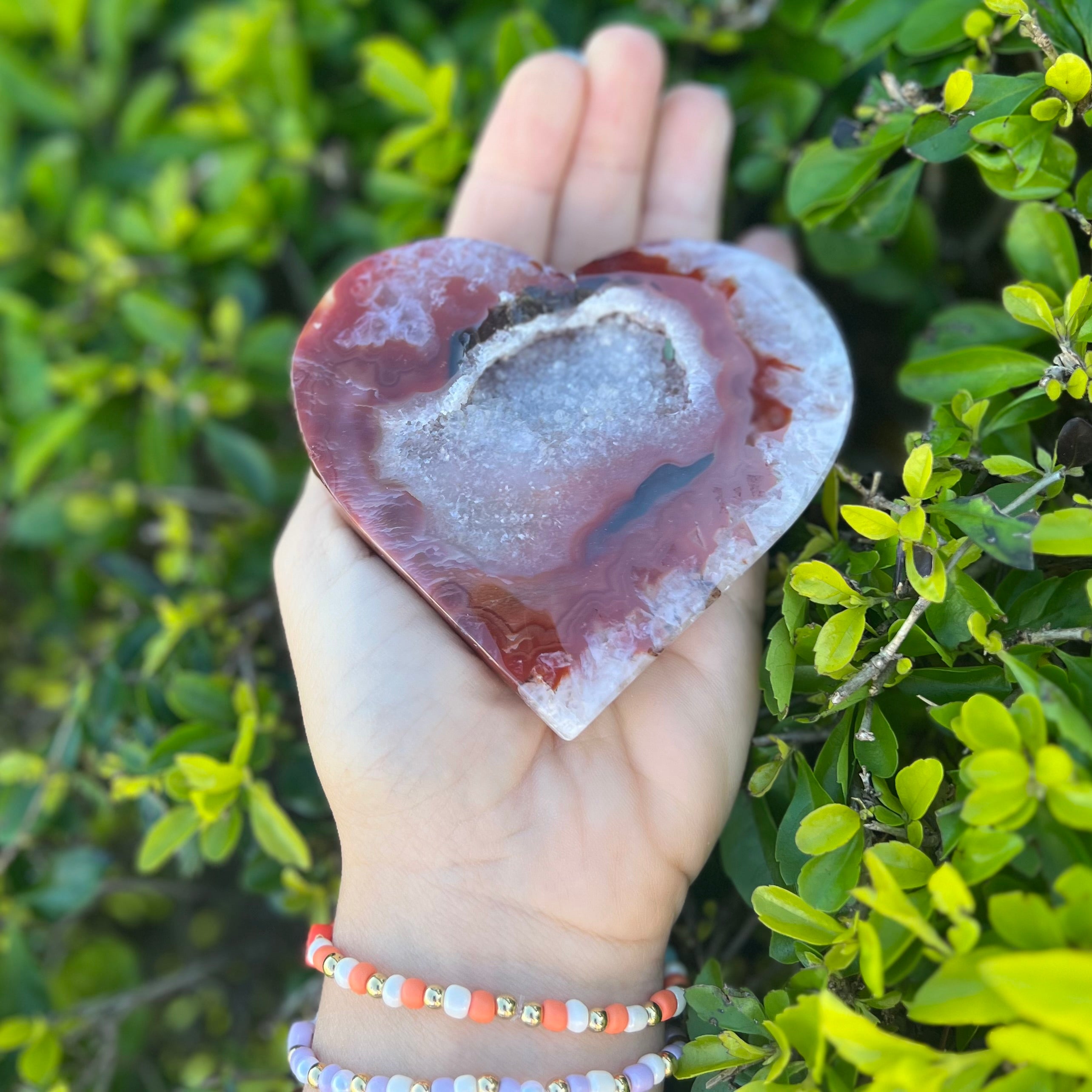 Carnelian Geode Heart