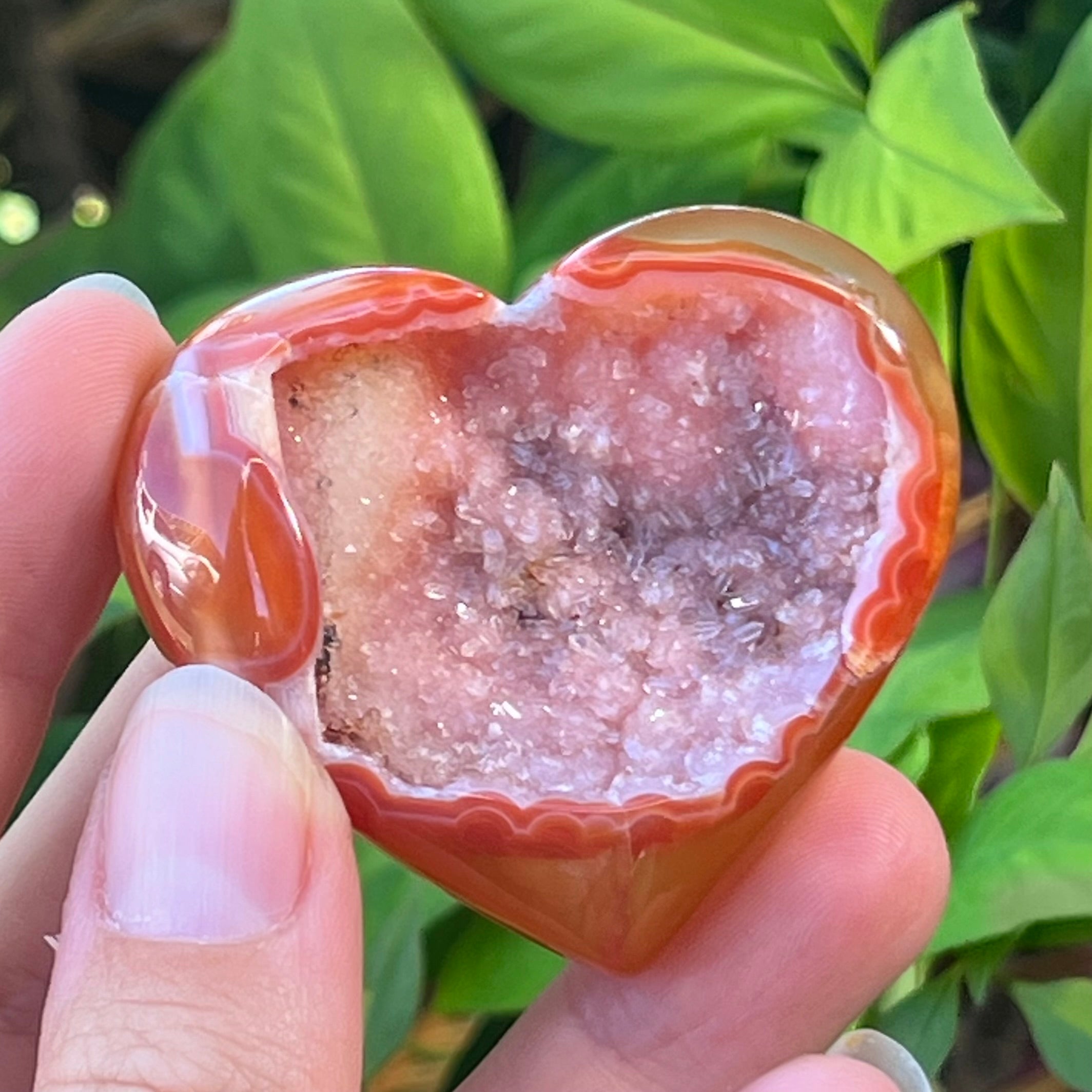 Carnelian Geode Heart ~ 6