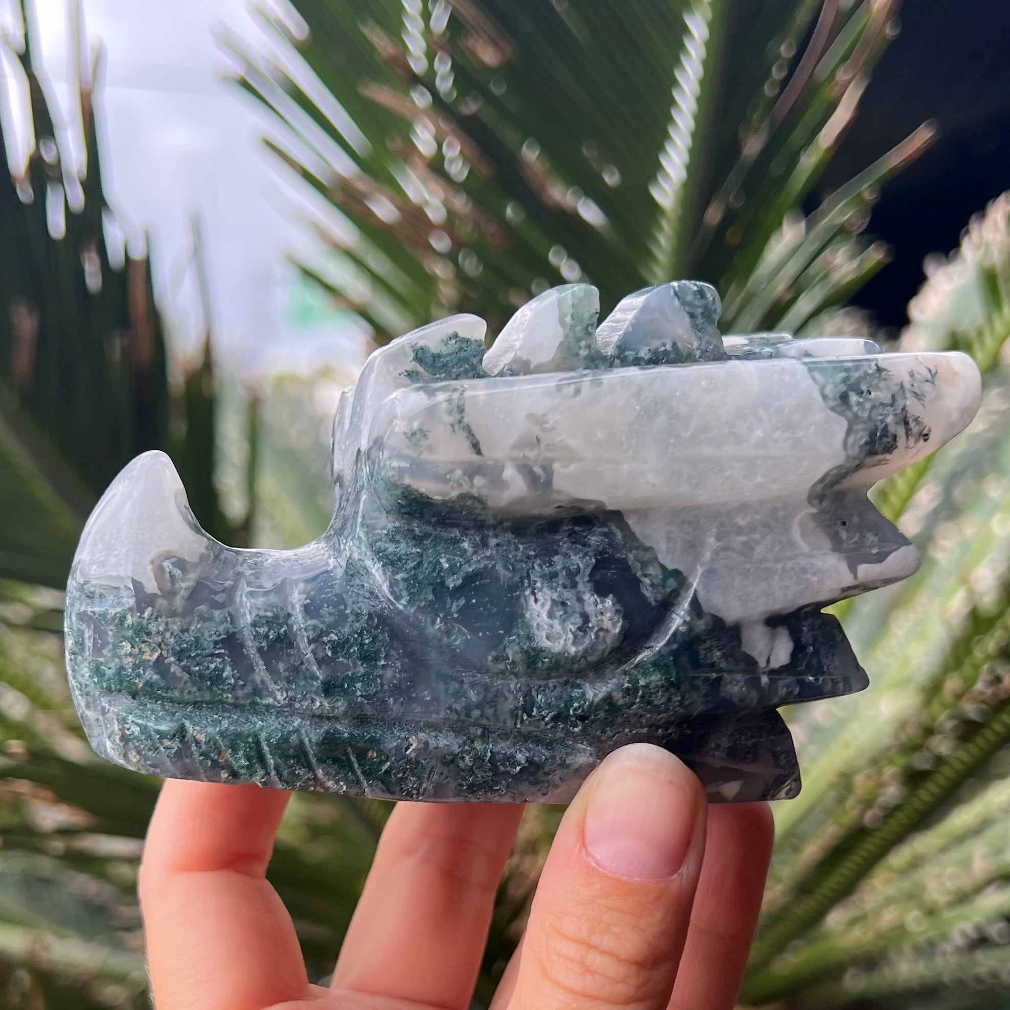Moss Agate ~ Dragon Head