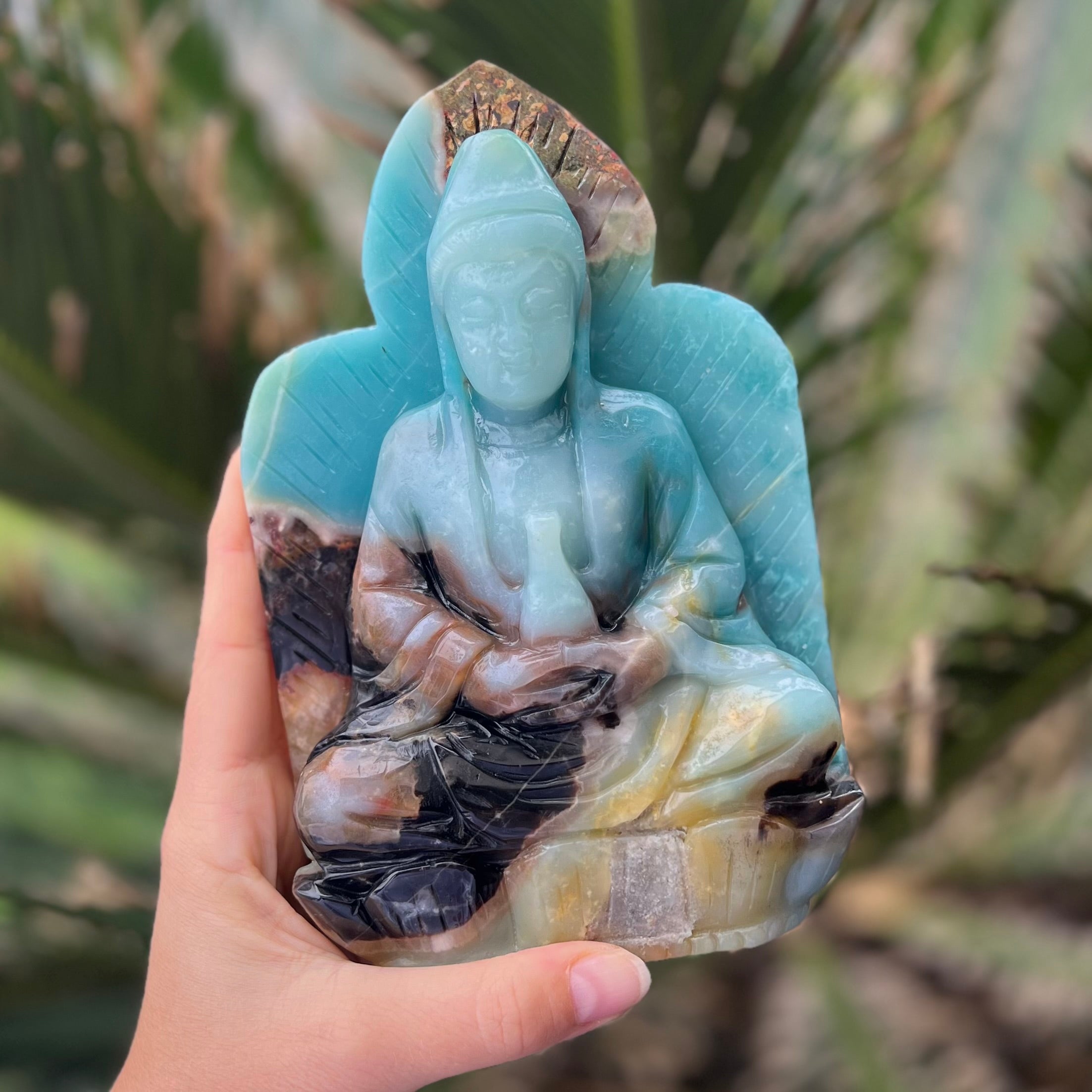 Aragonite Buddha Carving