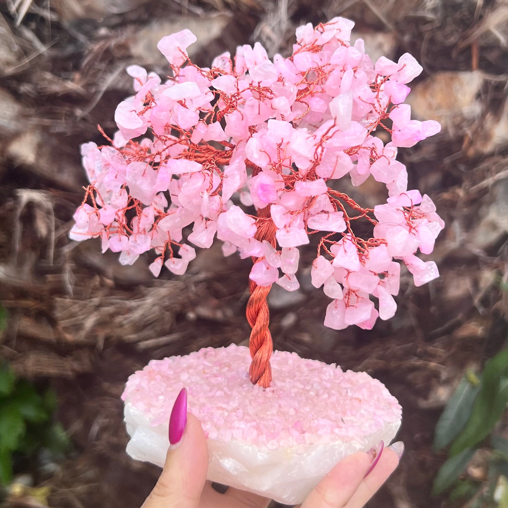 Rose Quartz Large Crystal Tree