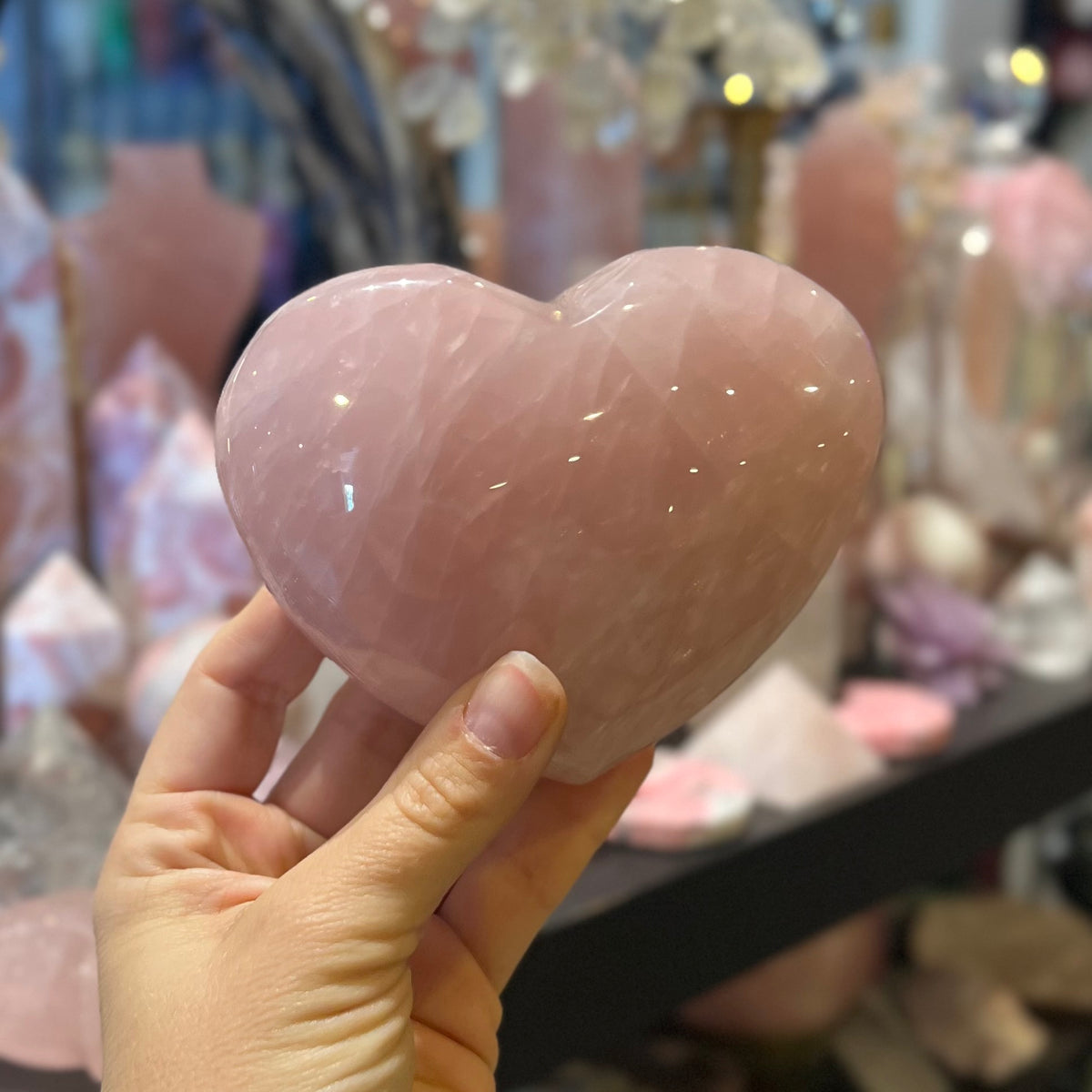 Rose Quartz Large Heart