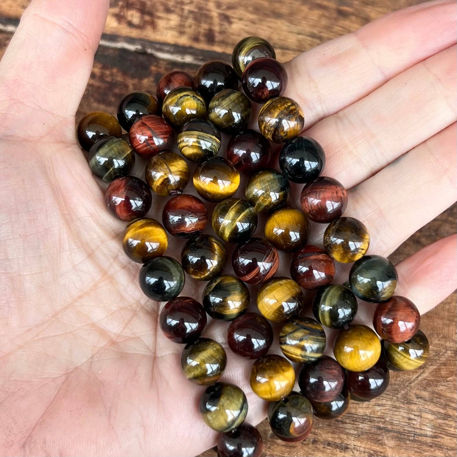 Red Tiger Eye Bracelet ~ Larger Fit