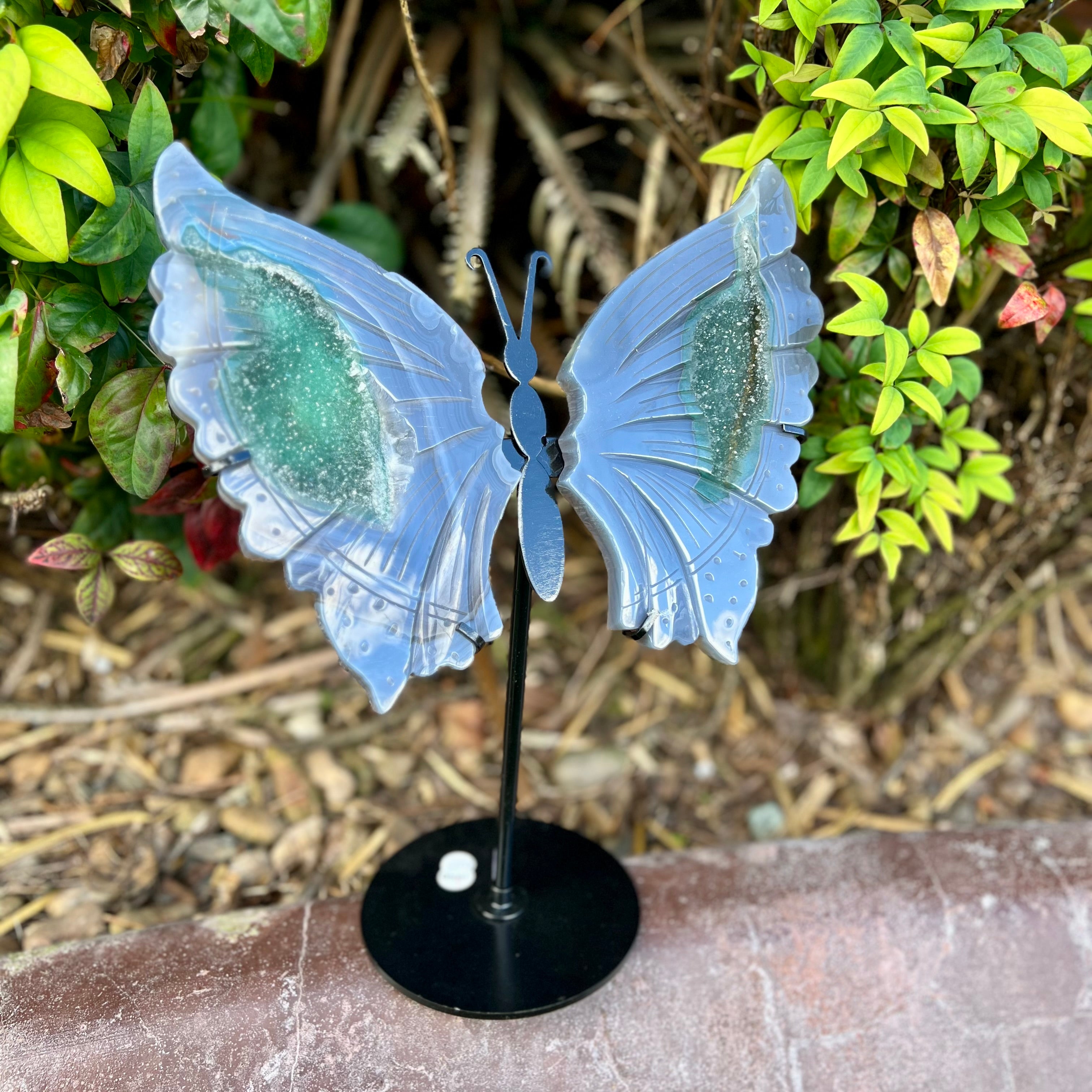 Amethyst~Agate Butterfly on Stand