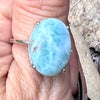Larimar ~ Sterling Silver Ring ~ Size 8