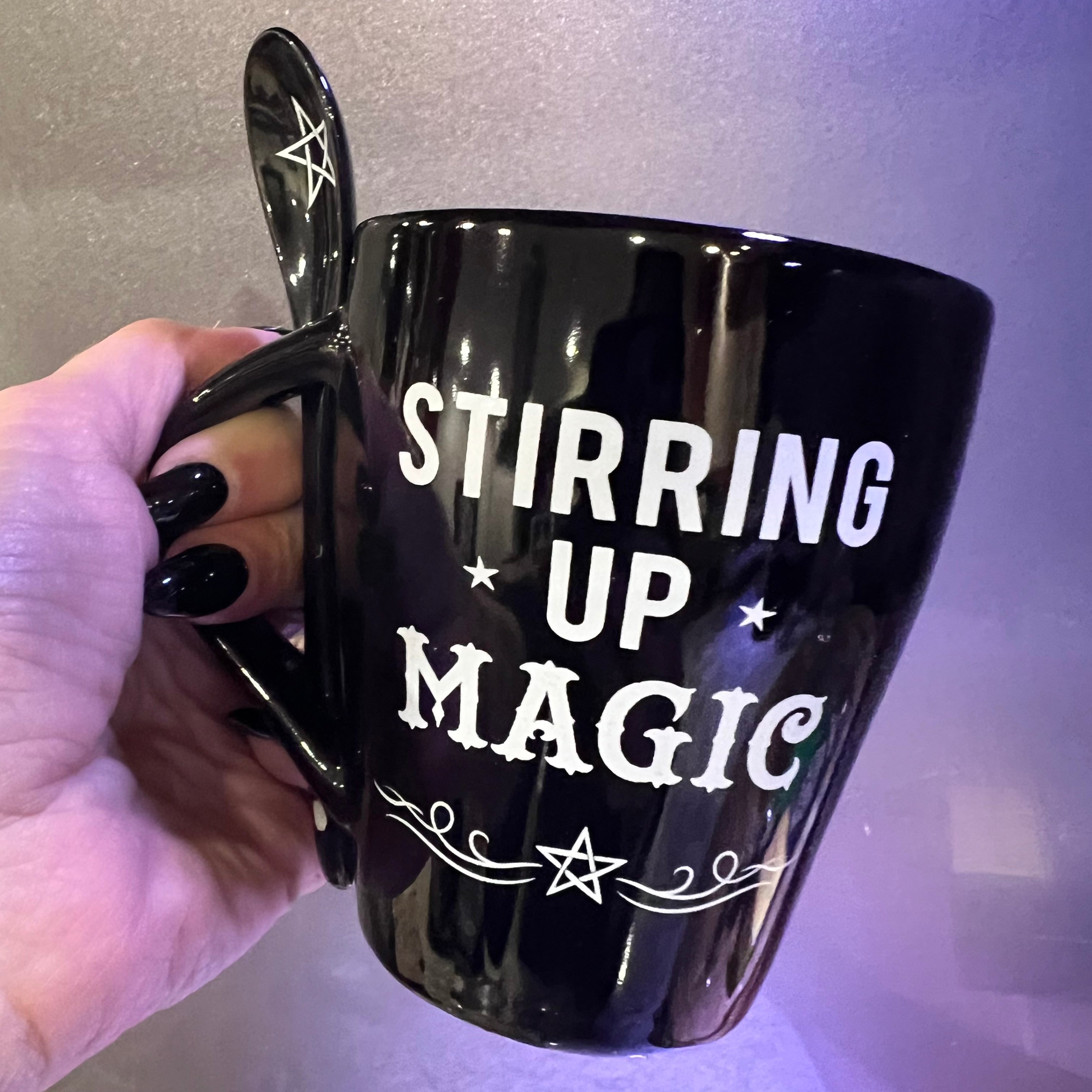 Stirring Up Magic Witchy Mug with Spoon