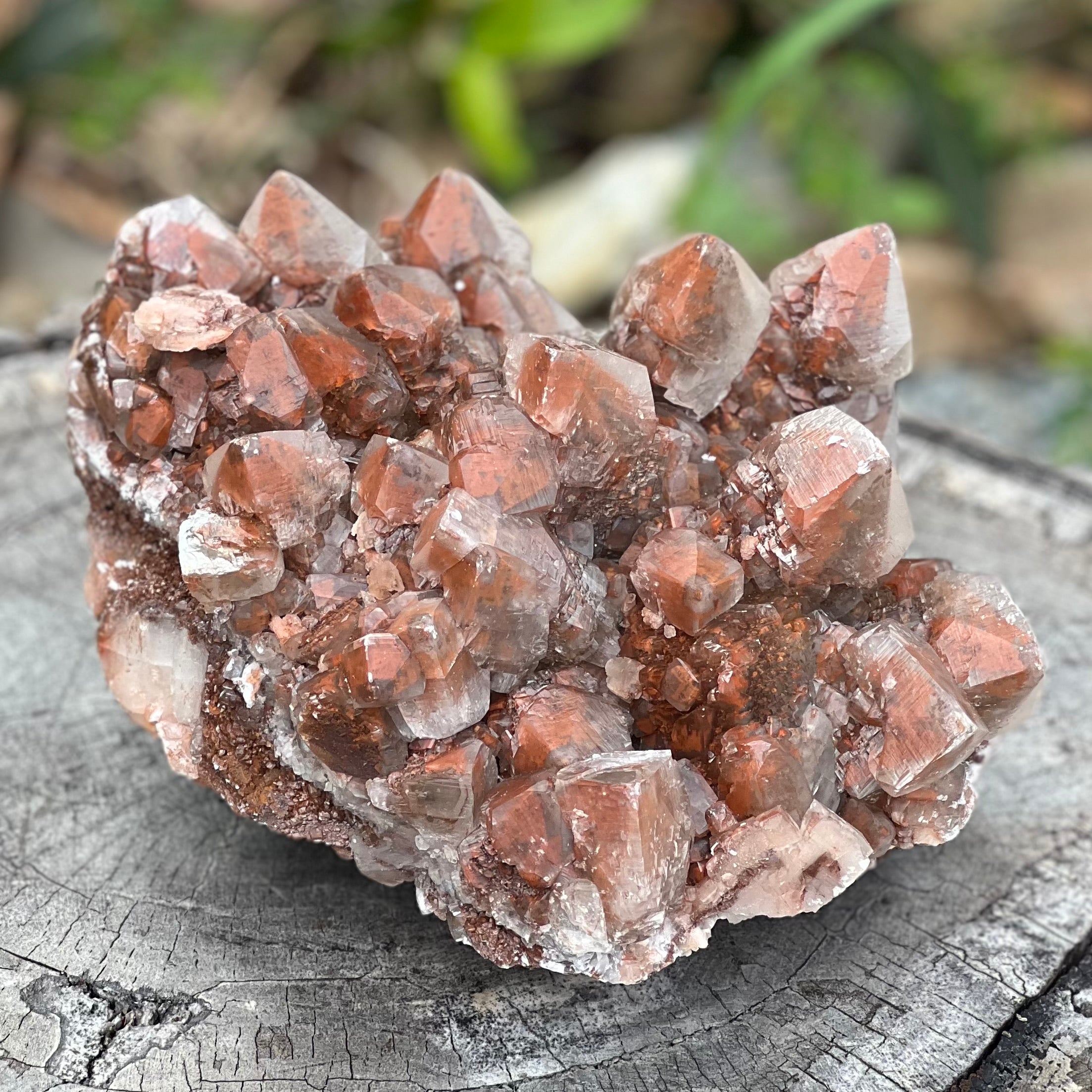 Raw Natural Red Calcite Cluster