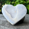 Blue Lace Agate Semi Raw ~ Heart