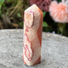 Carnelian with Quartz Generator Tower