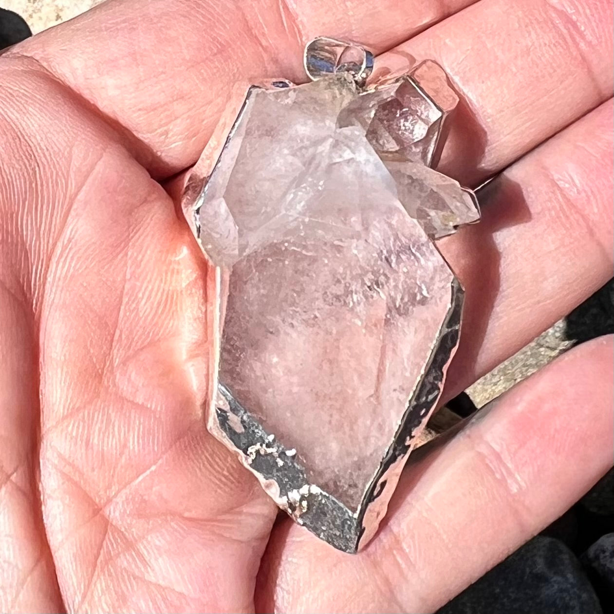 Clear Quartz Cluster Pendant