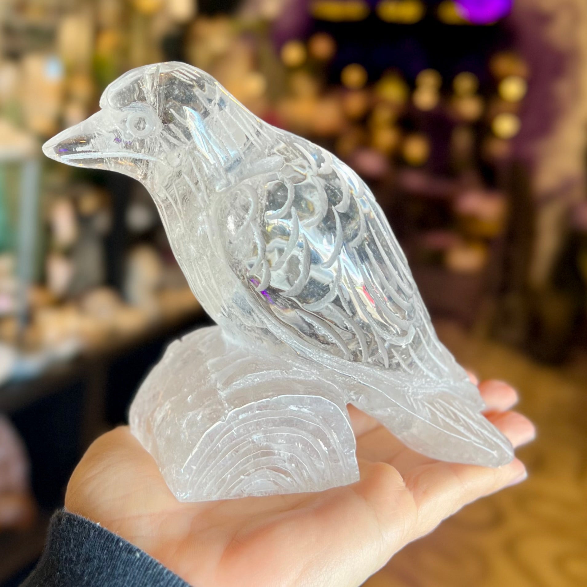 Raven Carving ~ Clear Quartz