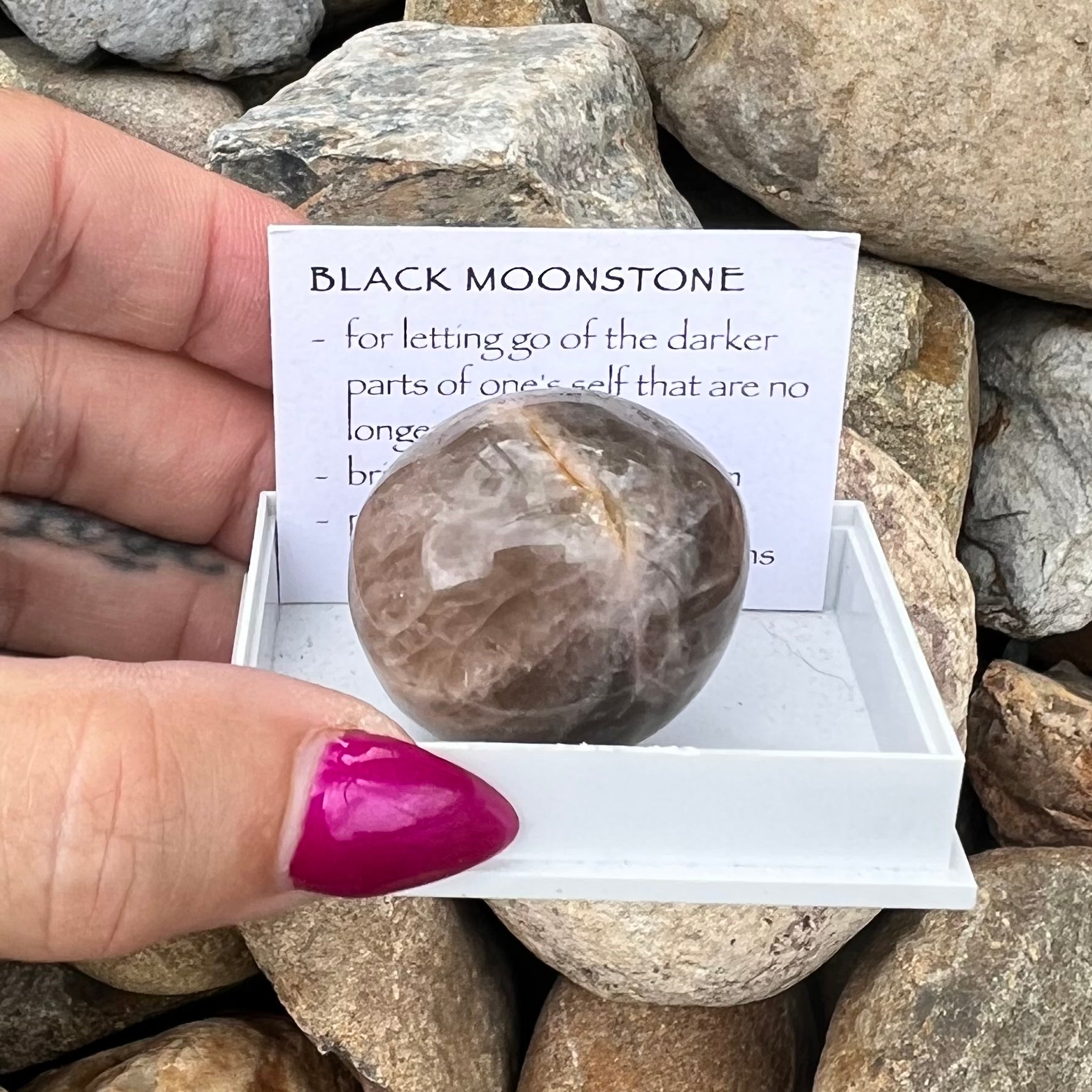 Black Moonstone ~ Specialty Boxed Crystal