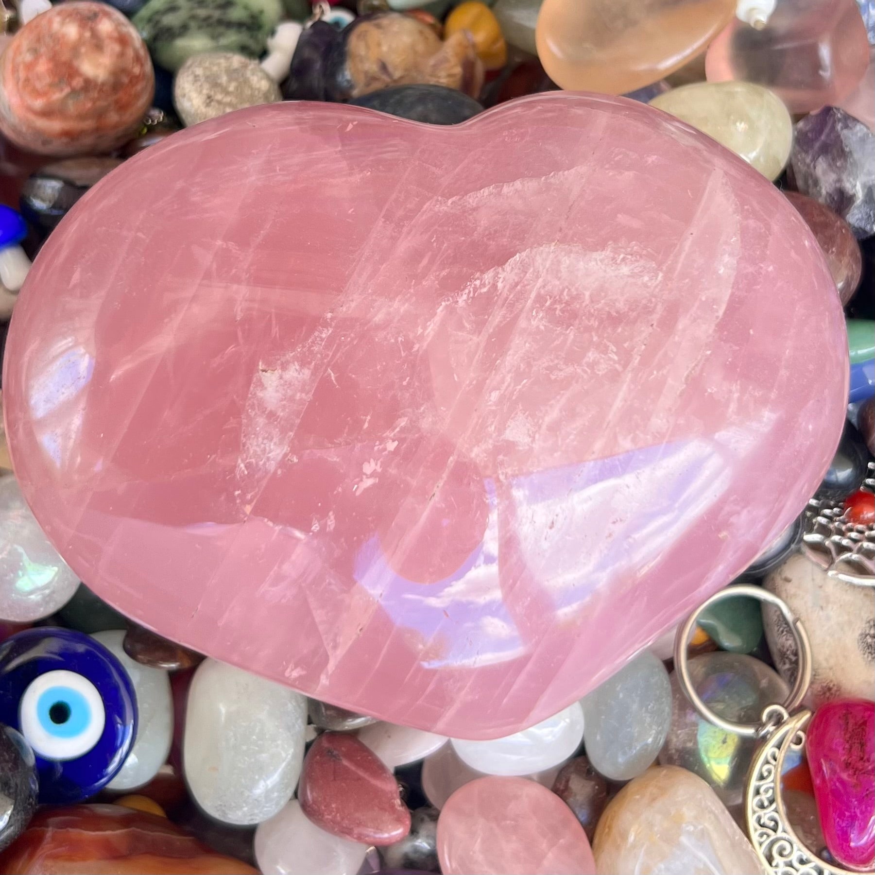 Rose Quartz Extra Large Heart