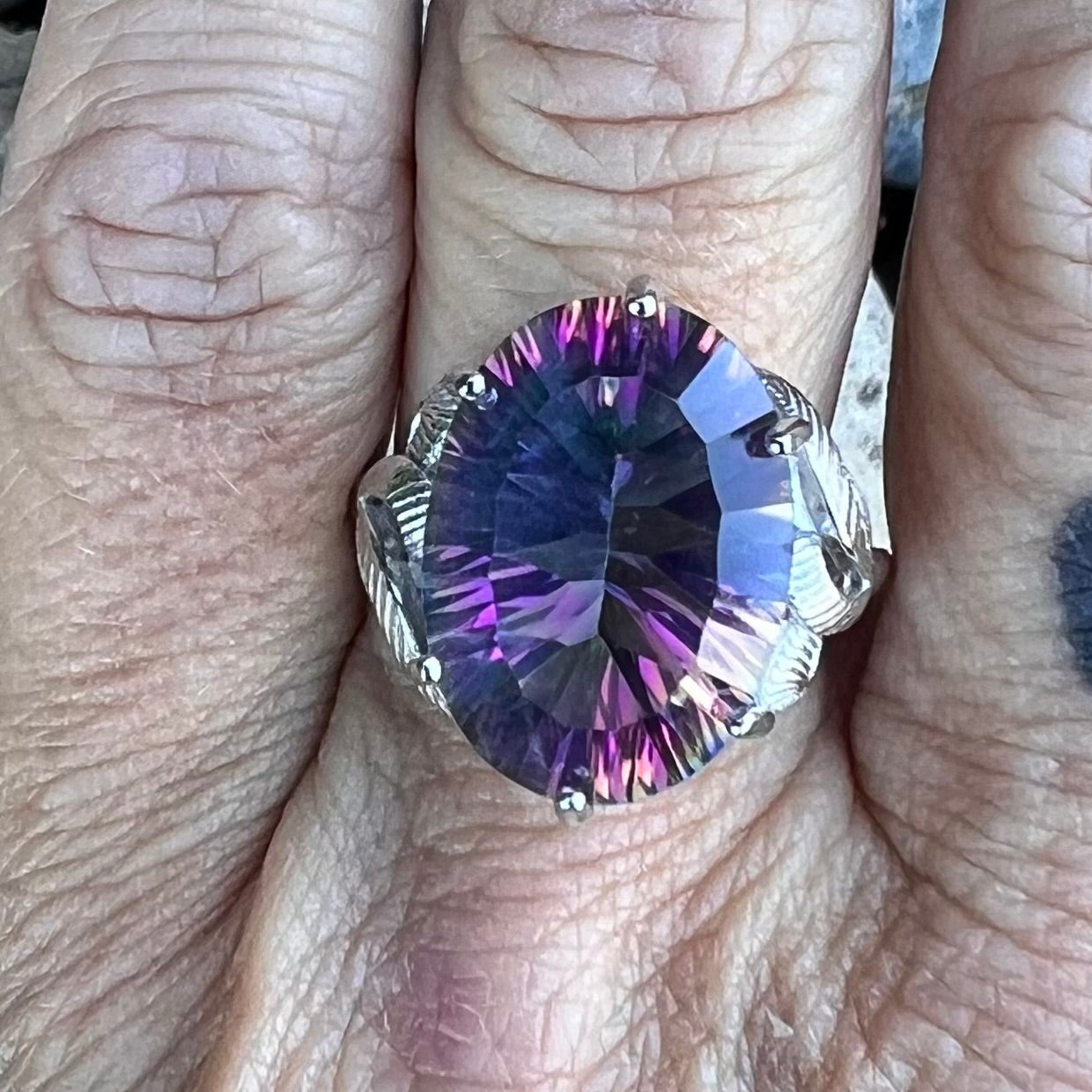 Mystic Topaz ~ Sterling Silver Ring ~ size 9