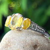 Yellow Sapphire Sterling Silver Ring ~ 9.5
