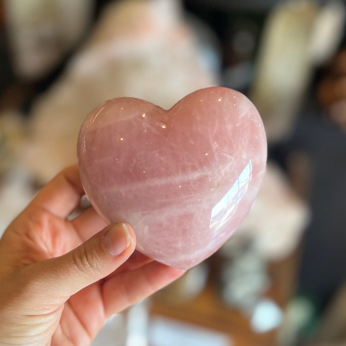 Rose Quartz Large Heart