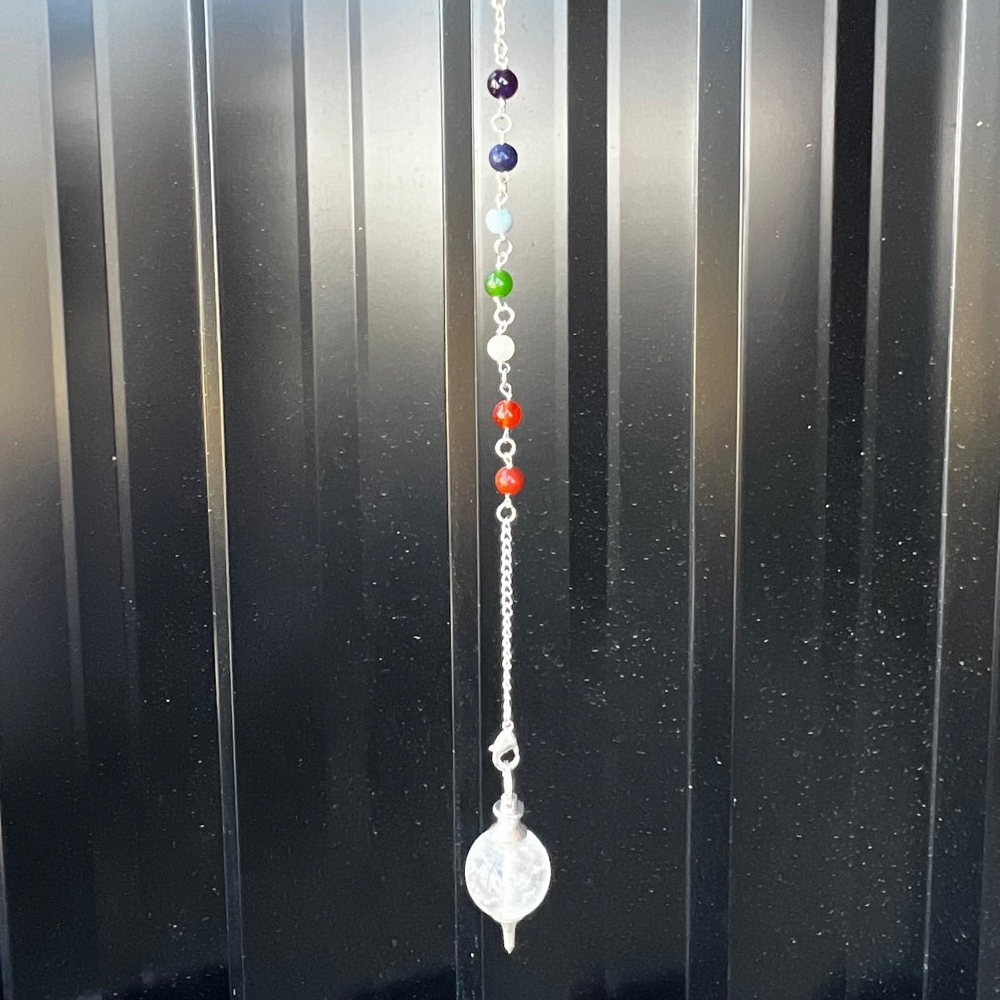 Clear Quartz & Chakra Pendulum