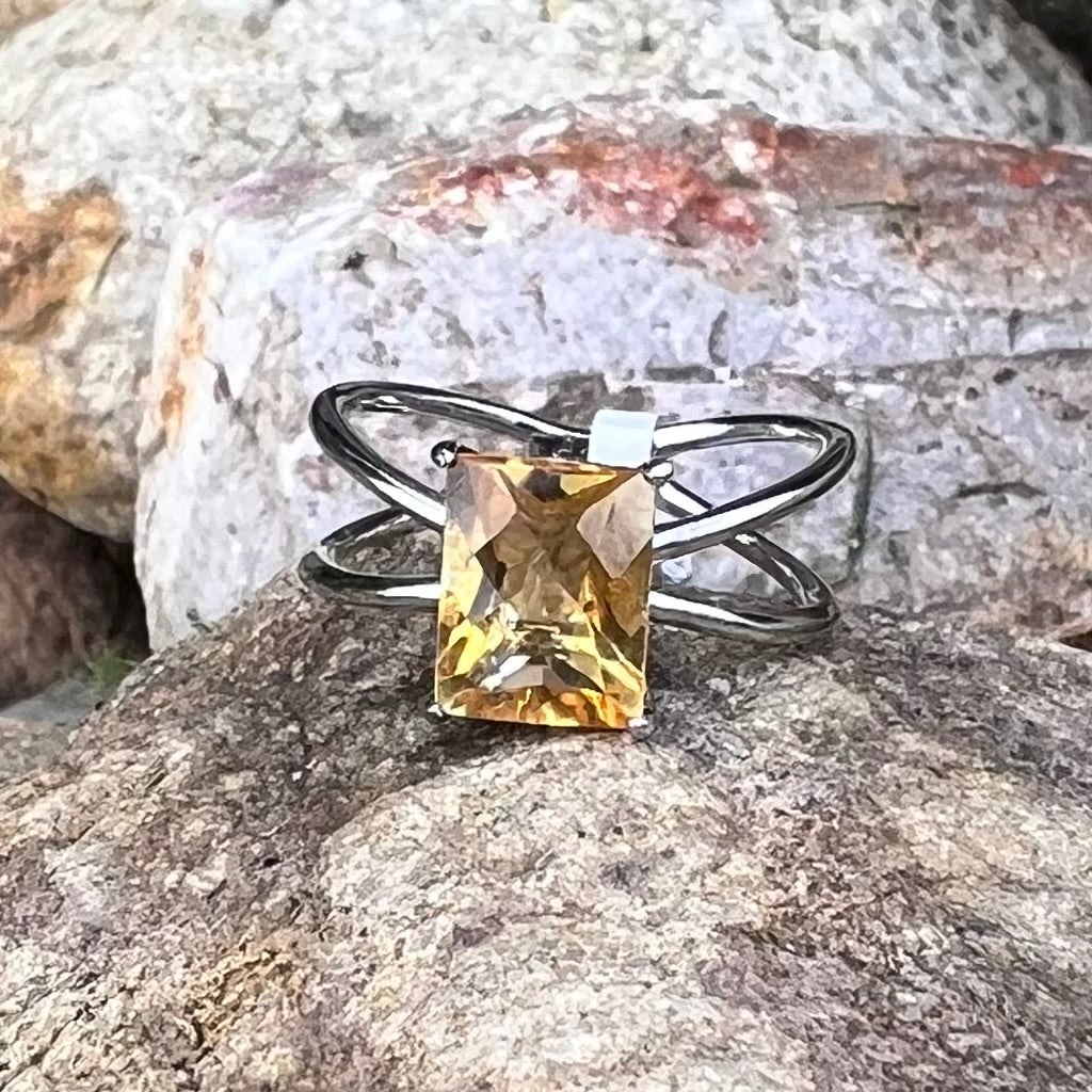 Citrine Sterling Silver Ring ~ 9