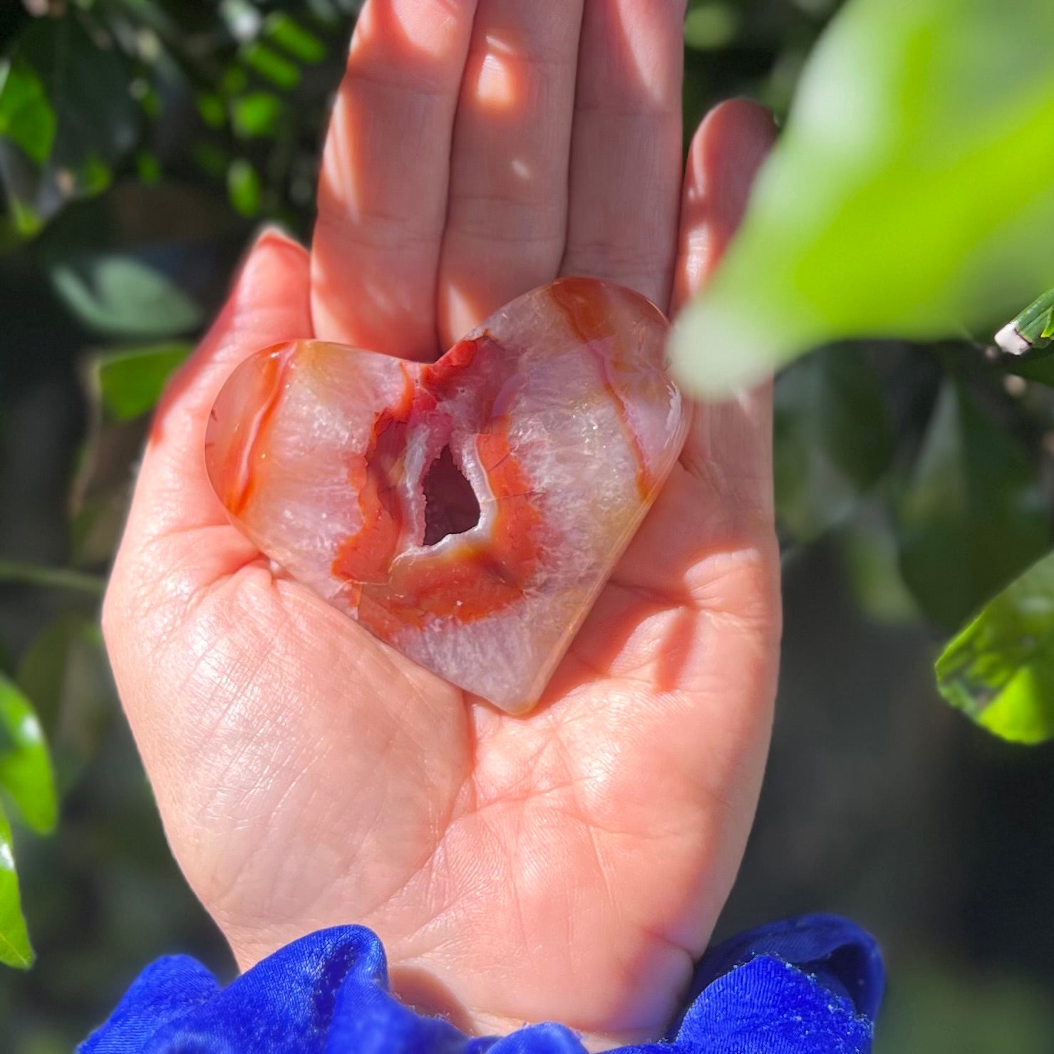 Carnelian Geode Heart ~ 12