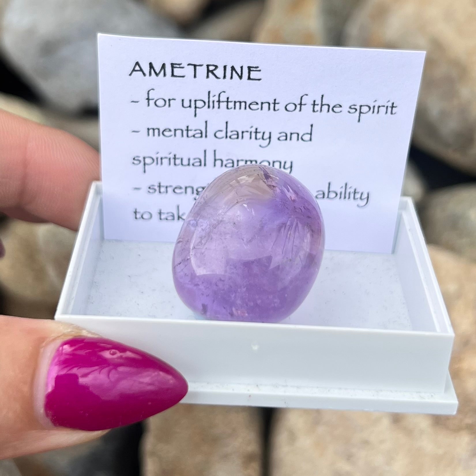 Ametrine Tumble  ~ Specialty Boxed Crystal