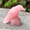 Raven Carving ~ Rose Quartz