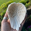 Angel Wing Trinket Bowl ~ White