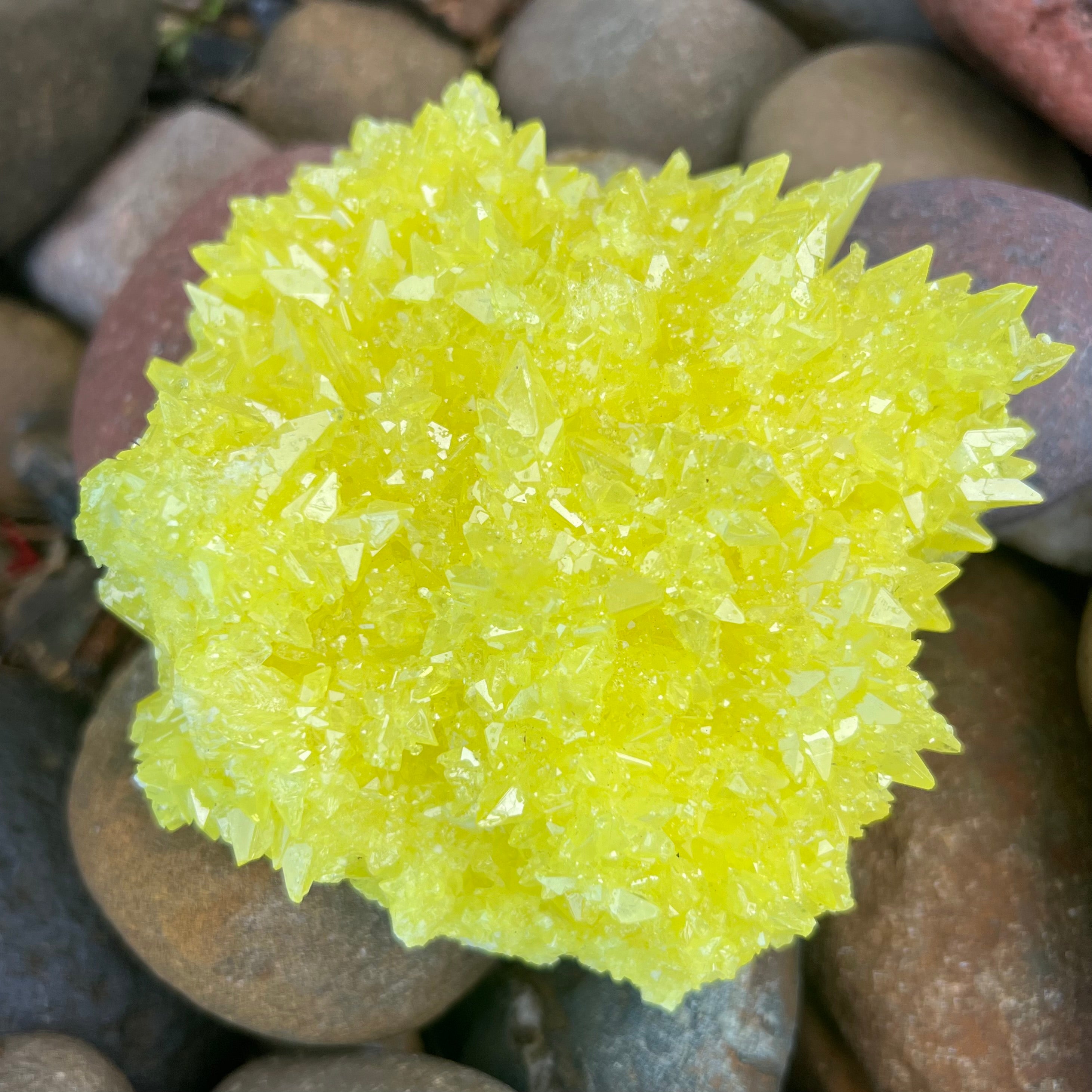 Sulphur Quartz Specimen