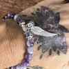 Amethyst Healer Bracelet with Angel Wing Charm