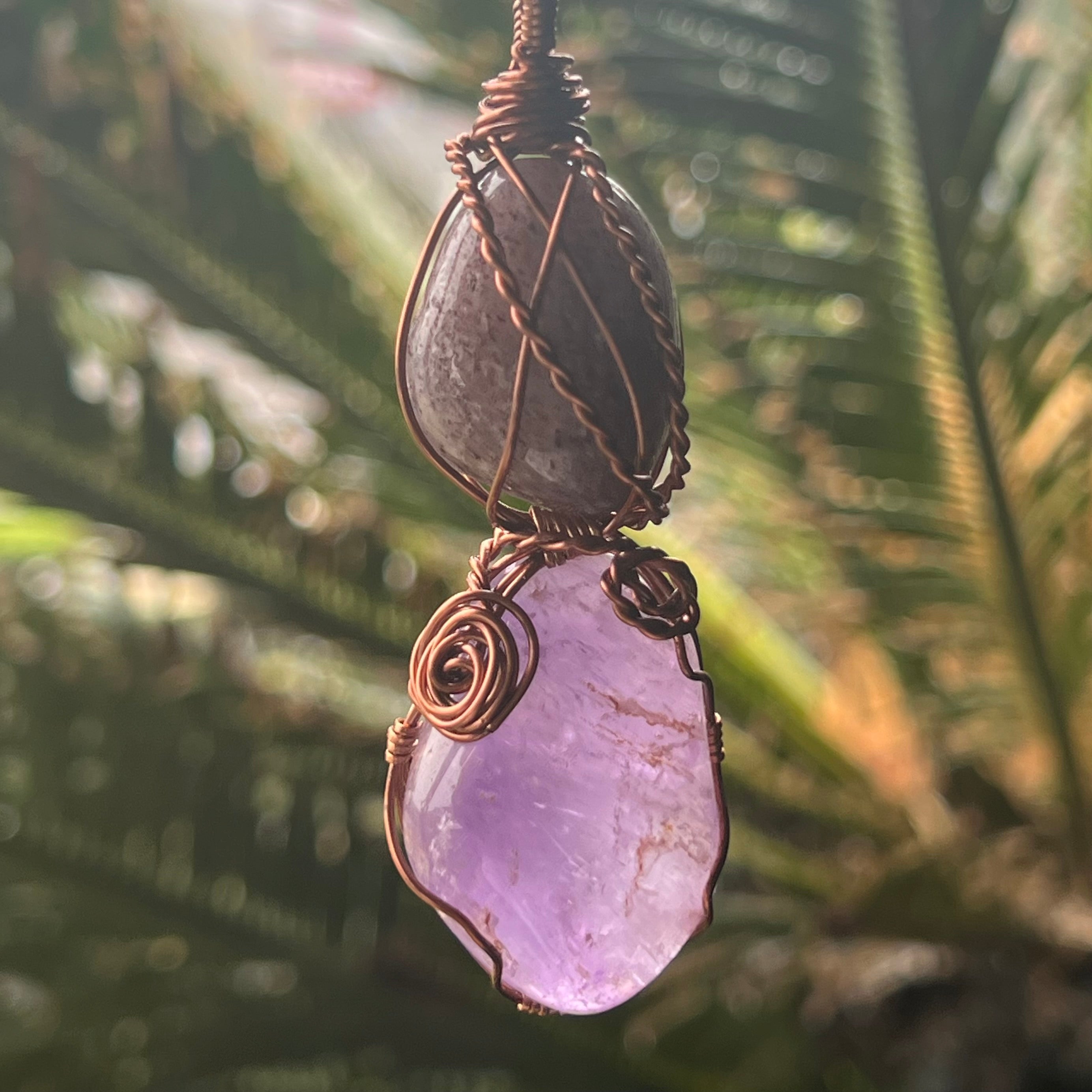 Muse Forged ~ Artesian Amethyst & Lepidolite Necklace