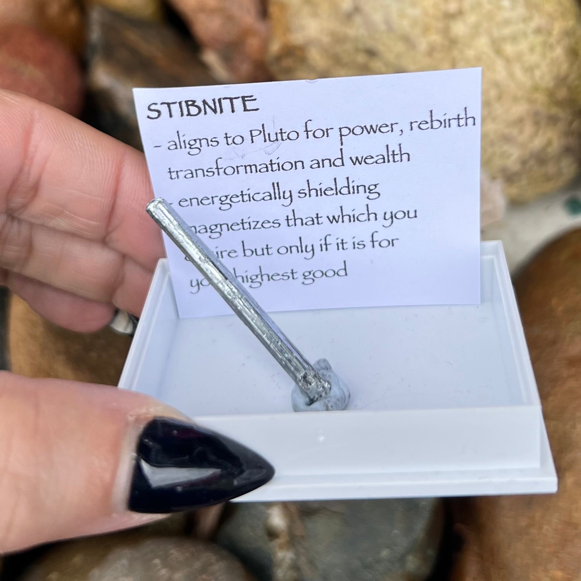 Stibnite ~ Specialty Boxed Crystal