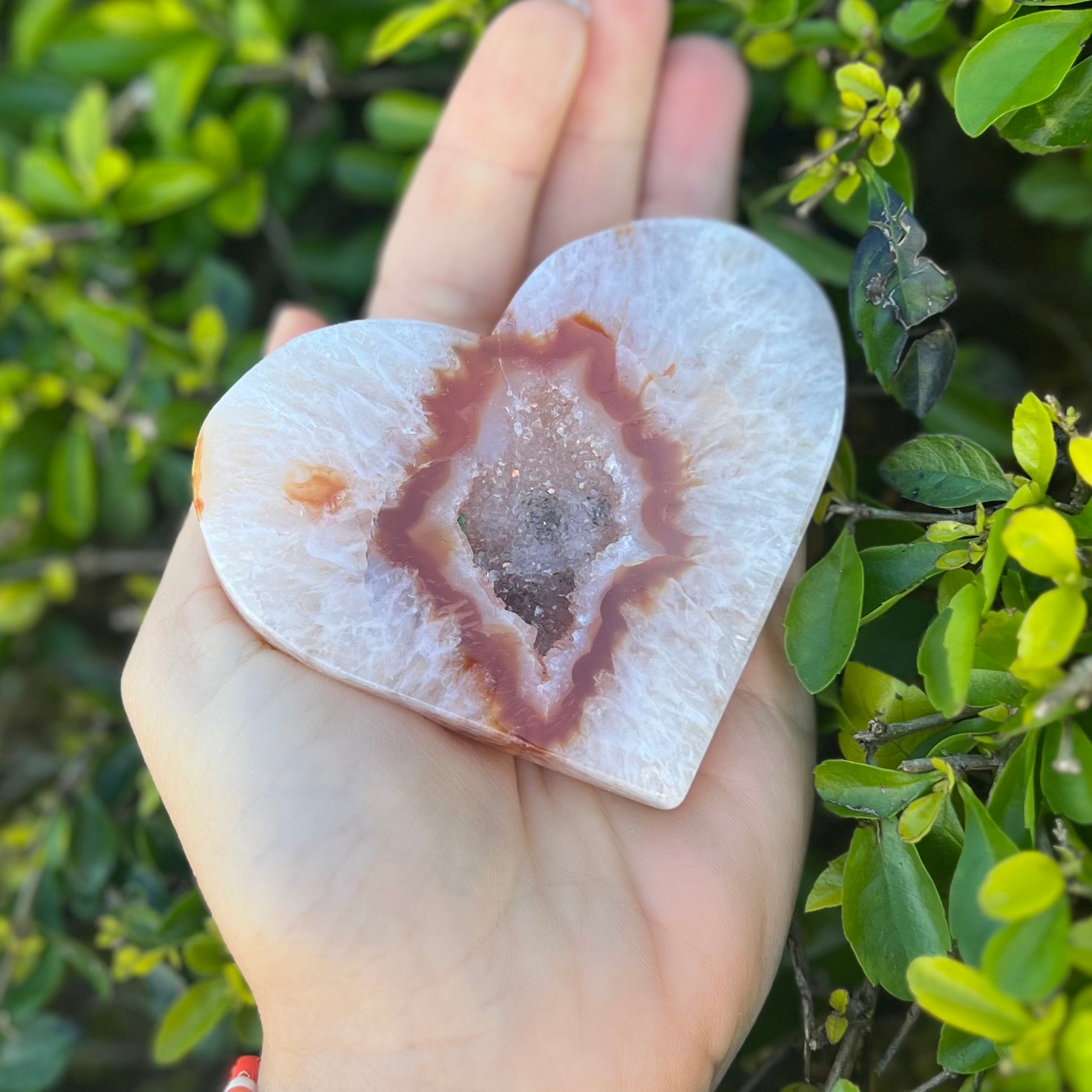 Carnelian Geode Heart